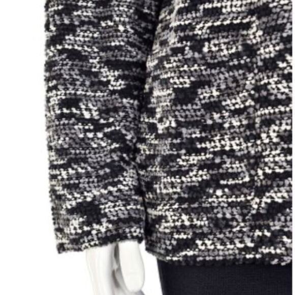St John Collection Black & Gray Boucle Sweater Jacket Womens sz 4 - Picture 4 of 14